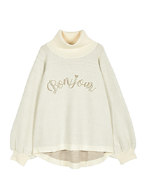 Bonjourなパールビジューニットプルオーバー