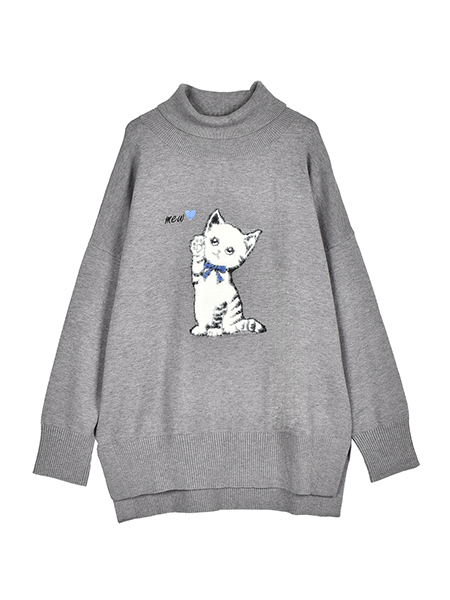 CUTEｱﾆﾏﾙﾆｯﾄｼﾞｬｶｰﾄﾞﾌﾟﾙｵｰﾊﾞｰ 詳細画像 杢ｸﾞﾚｰ 1