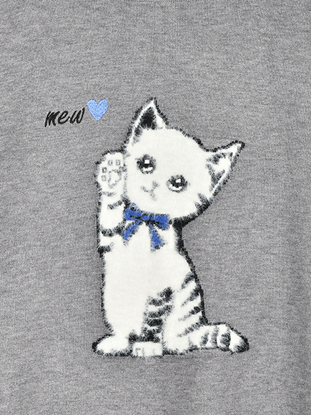 CUTEｱﾆﾏﾙﾆｯﾄｼﾞｬｶｰﾄﾞﾌﾟﾙｵｰﾊﾞｰ 詳細画像 杢ｸﾞﾚｰ 6