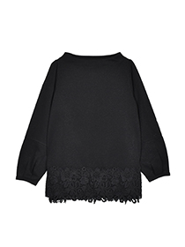 裾ﾚｰｽがﾌｪﾐﾆﾝなﾗﾒ裏毛ﾌﾟﾙｵｰﾊﾞｰ