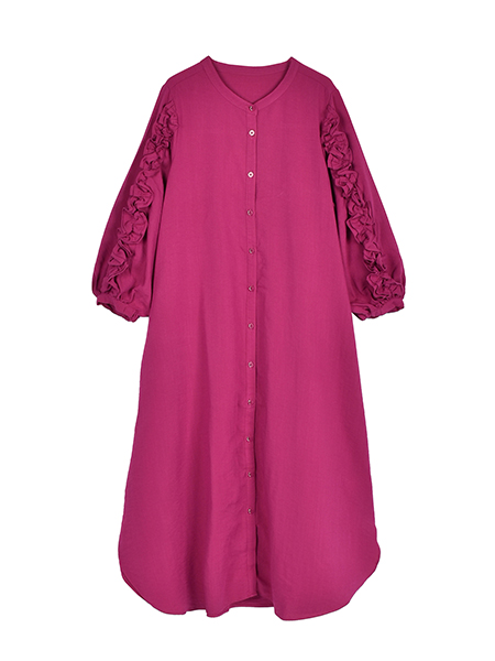 華やかさ増すふりる美人ｶﾞｳﾝﾜﾝﾋﾟｰｽ 詳細画像 ﾋﾟﾝｸ系 1