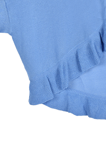 ﾗｯﾌﾙふりるﾄﾘﾐﾝｸﾞのLOVEﾆｯﾄｶｰﾃﾞ 詳細画像 ﾌﾞﾙｰ 6