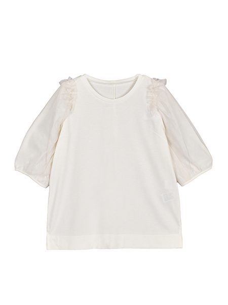 ﾁｭｰﾙﾚｲﾔｰﾄﾞのﾌｪﾐﾆﾝﾌｫﾙﾑﾄｯﾌﾟｽ 詳細画像 ｵﾌﾎﾜｲﾄ 1