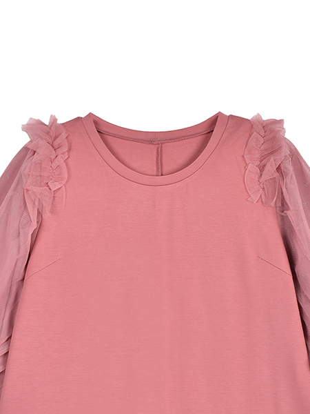 ﾁｭｰﾙﾚｲﾔｰﾄﾞのﾌｪﾐﾆﾝﾌｫﾙﾑﾄｯﾌﾟｽ 詳細画像 ﾋﾟﾝｸ 3