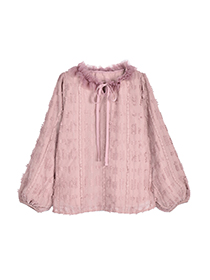 ﾁｭｰﾙﾓﾁｰﾌ刺繍のﾌｪﾐﾆﾝﾌﾟﾙｵｰﾊﾞｰ