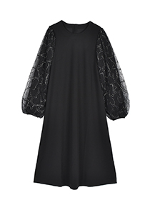 ﾊｰﾄ刺繍ﾁｭｰﾙｽﾘｰﾌﾞのﾌｪﾐﾆﾝﾜﾝﾋﾟｰｽ 詳細画像