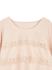 ﾘｯﾁﾚｰｽのｴﾚｶﾞﾝﾄﾌﾚｱﾌﾟﾙｵｰﾊﾞｰ 詳細画像