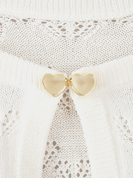 ﾊｰﾄﾚｰｽ編みのLOVE刺繍ﾆｯﾄｶｰﾃﾞ 詳細画像 ｴｸﾘｭ 6